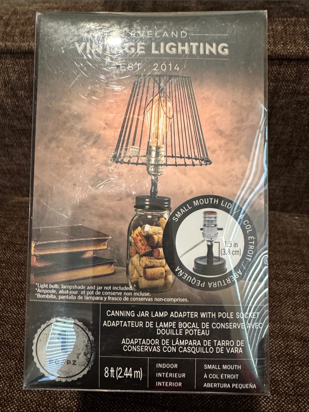 Canning Jar Lamp Adapter with Pole Socket